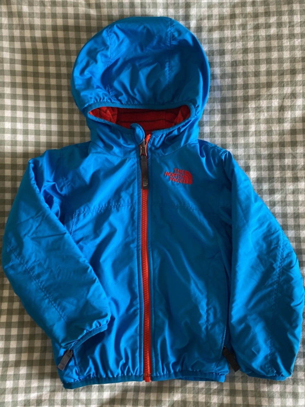 The North Face Kids Hooded Jacket - Bright Blue with Red Accents